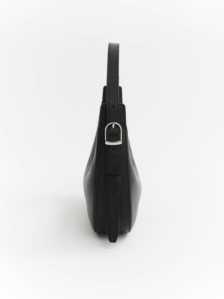 Friday Bag: Black Pebbled Leather