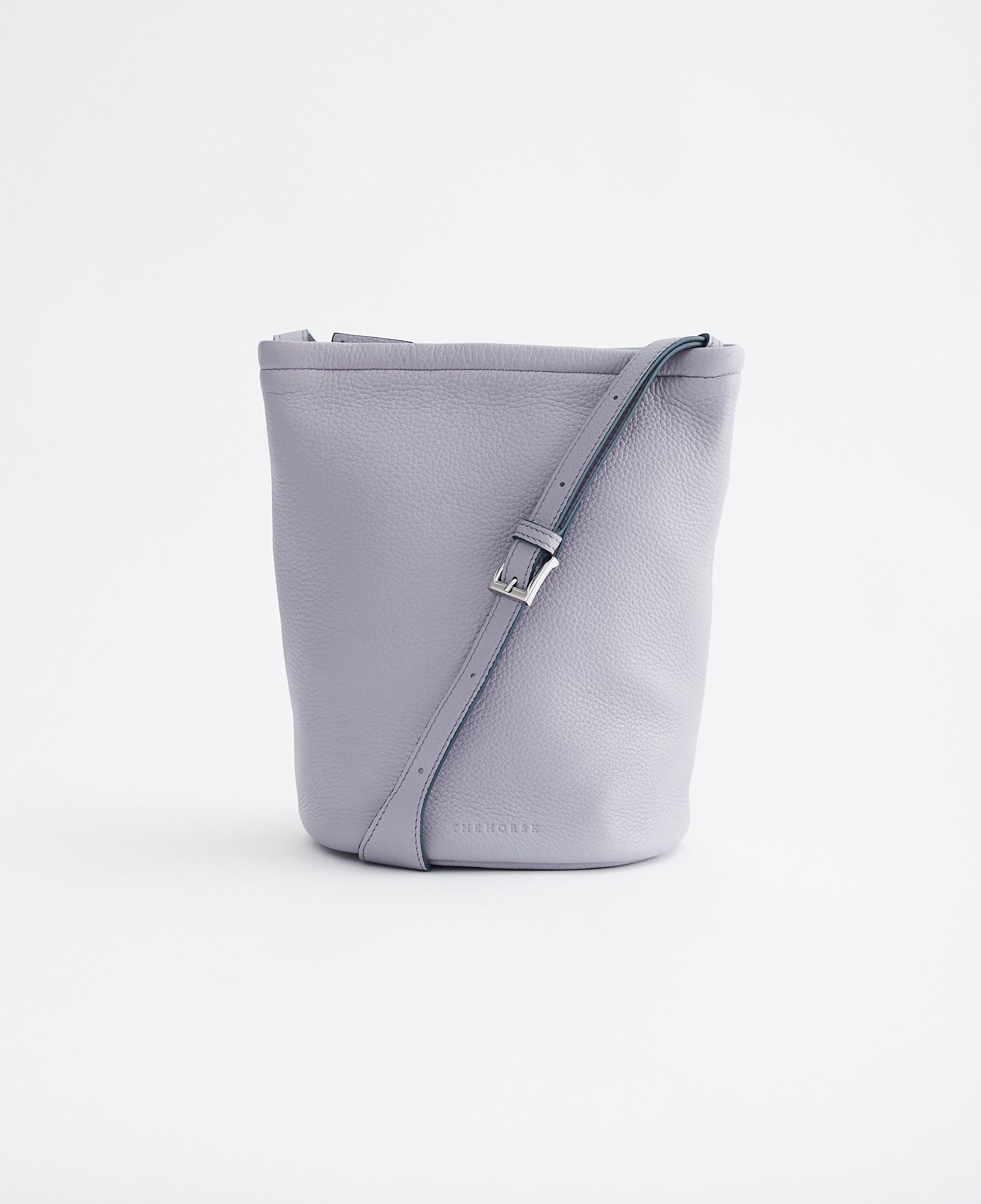 Rosa Leather Zip Bucket Bag in Violet by The Horse®