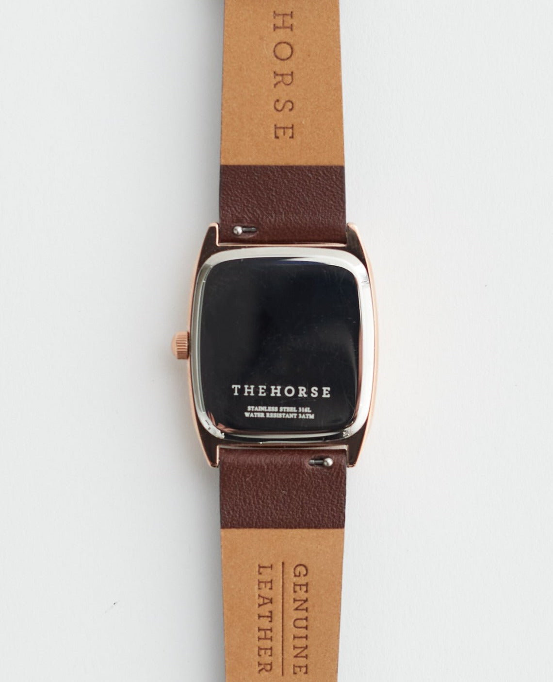 The Dress Watch: Rose Gold / Coffee Leather / With Stones