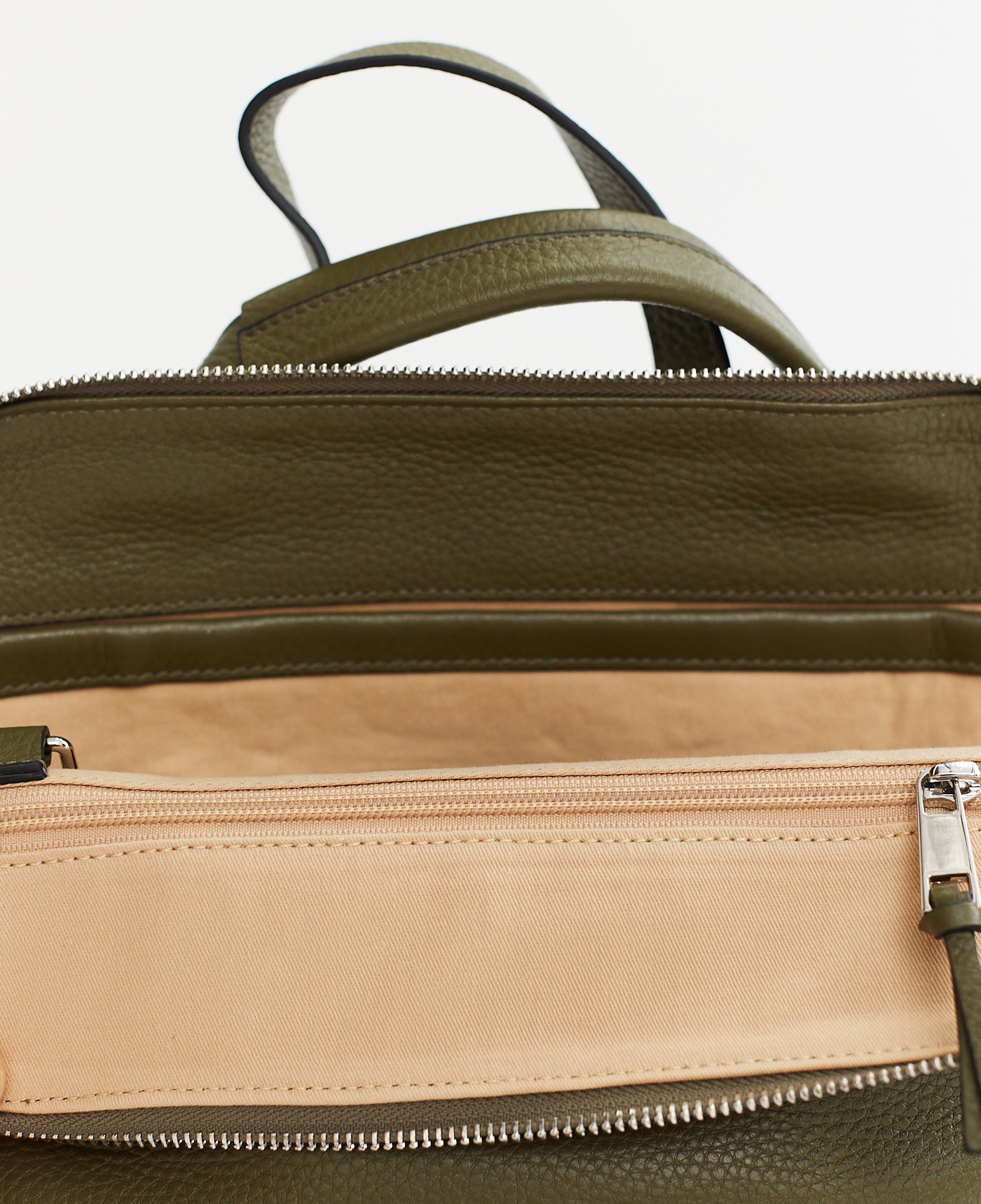 Backpack: Olive Pebbled Leather