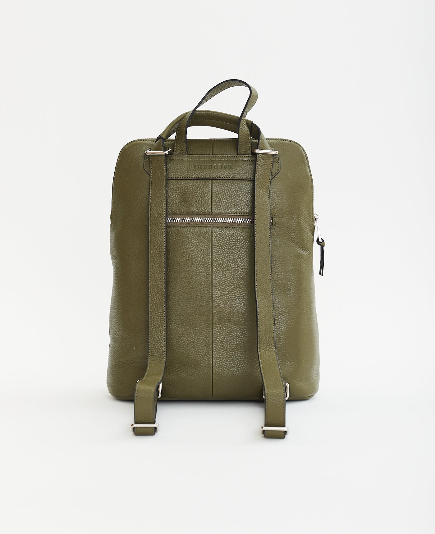 Backpack: Olive Pebbled Leather