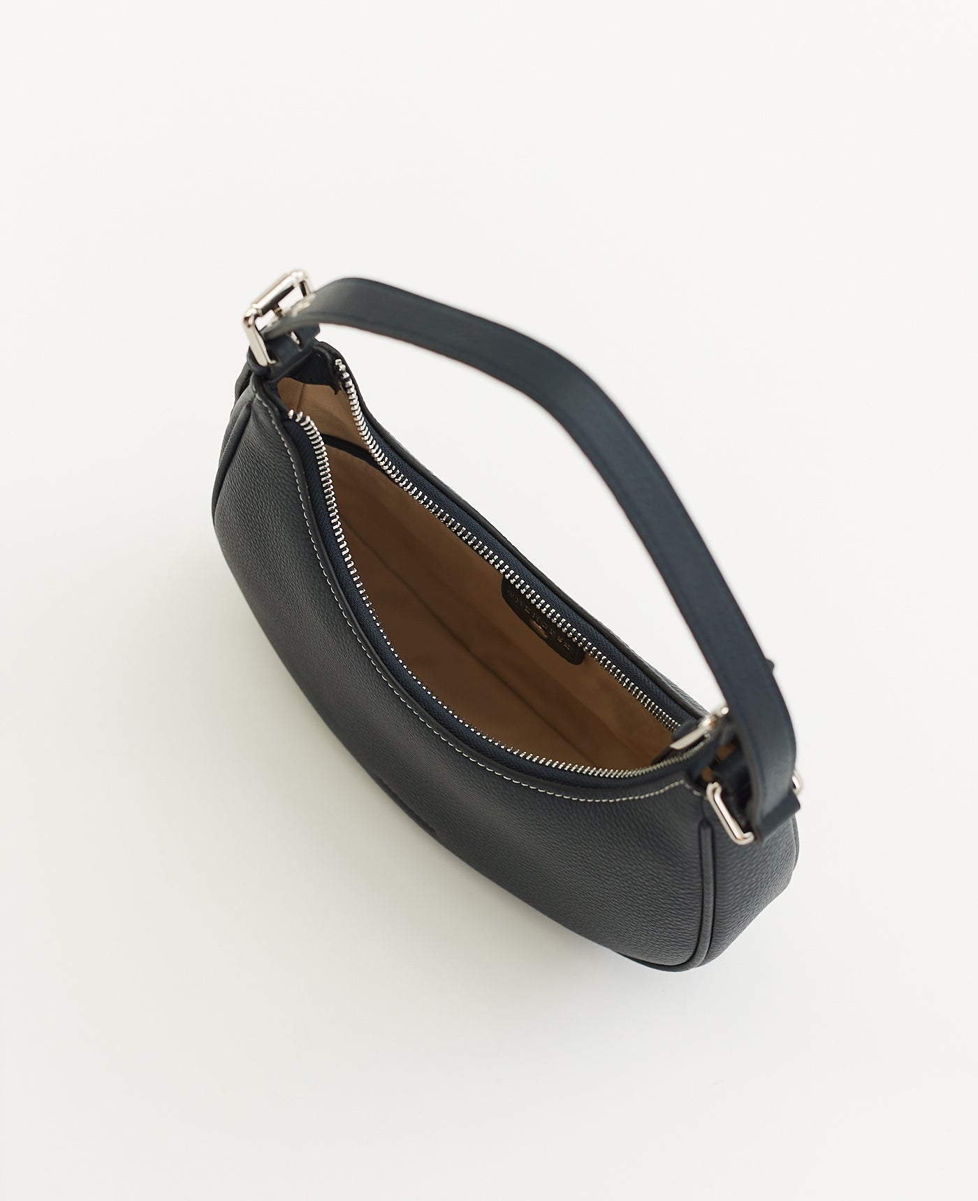 Friday Bag: Dark Navy Pebbled Leather