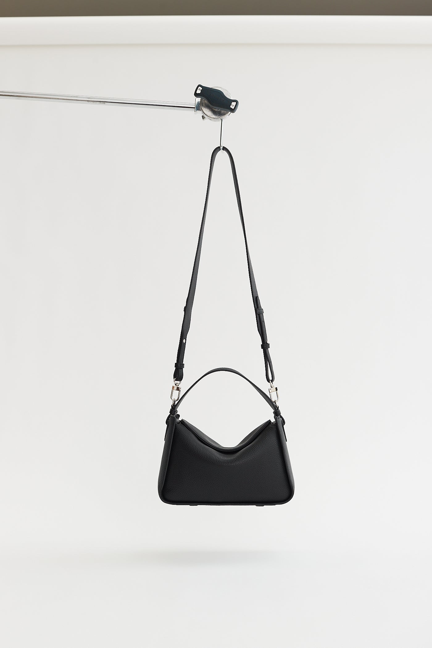 Clementine Bag: Black Pebbled Leather