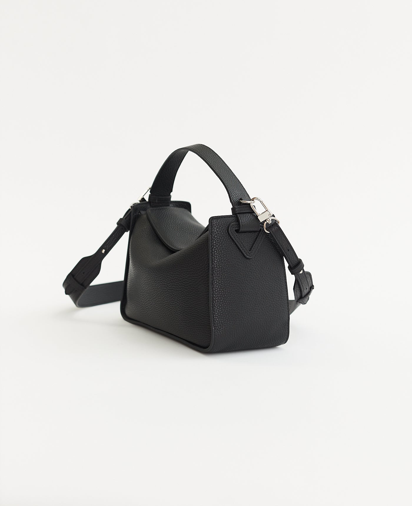 Clementine Bag: Black Pebbled Leather