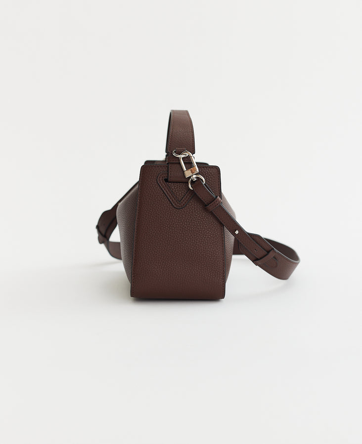 Clementine Bag: Coffee Pebbled Leather