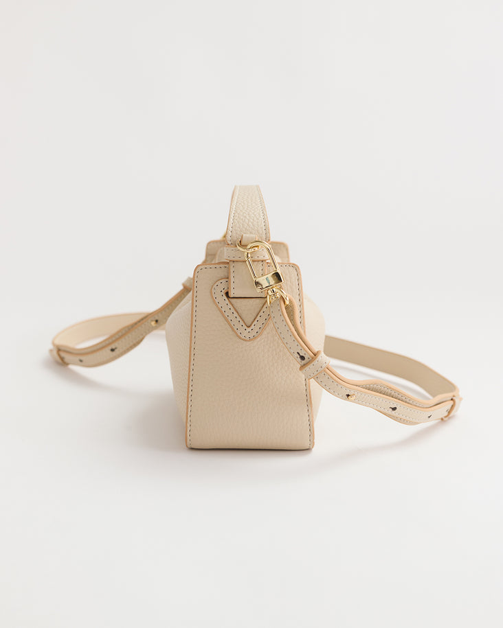 Mini Clementine Bag: Oat with Gold