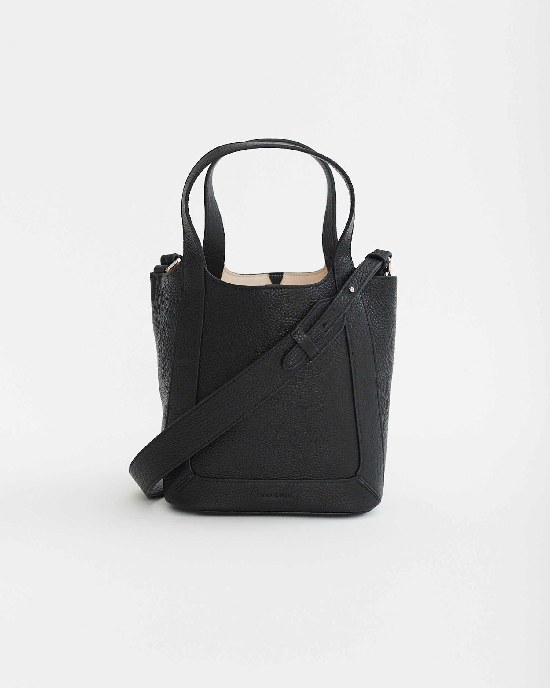 Alexie Tote: Black Pebbled Leather