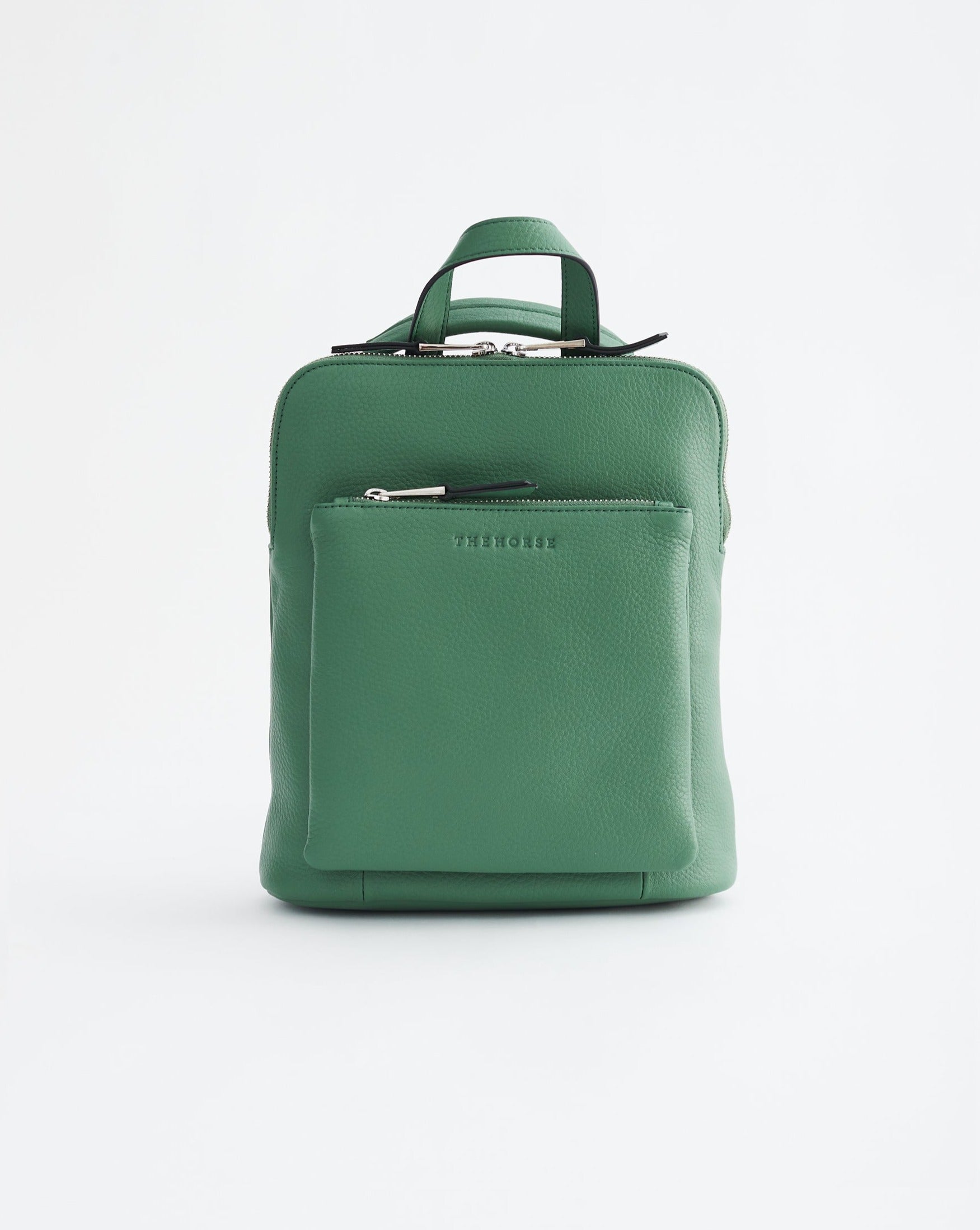 Mini Leather Backpack in Forest Green | The Horse