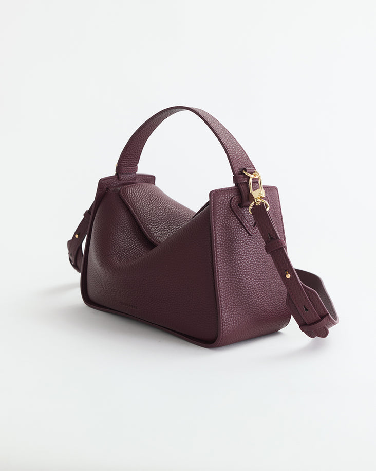 Clementine Bag: Plum with Gold