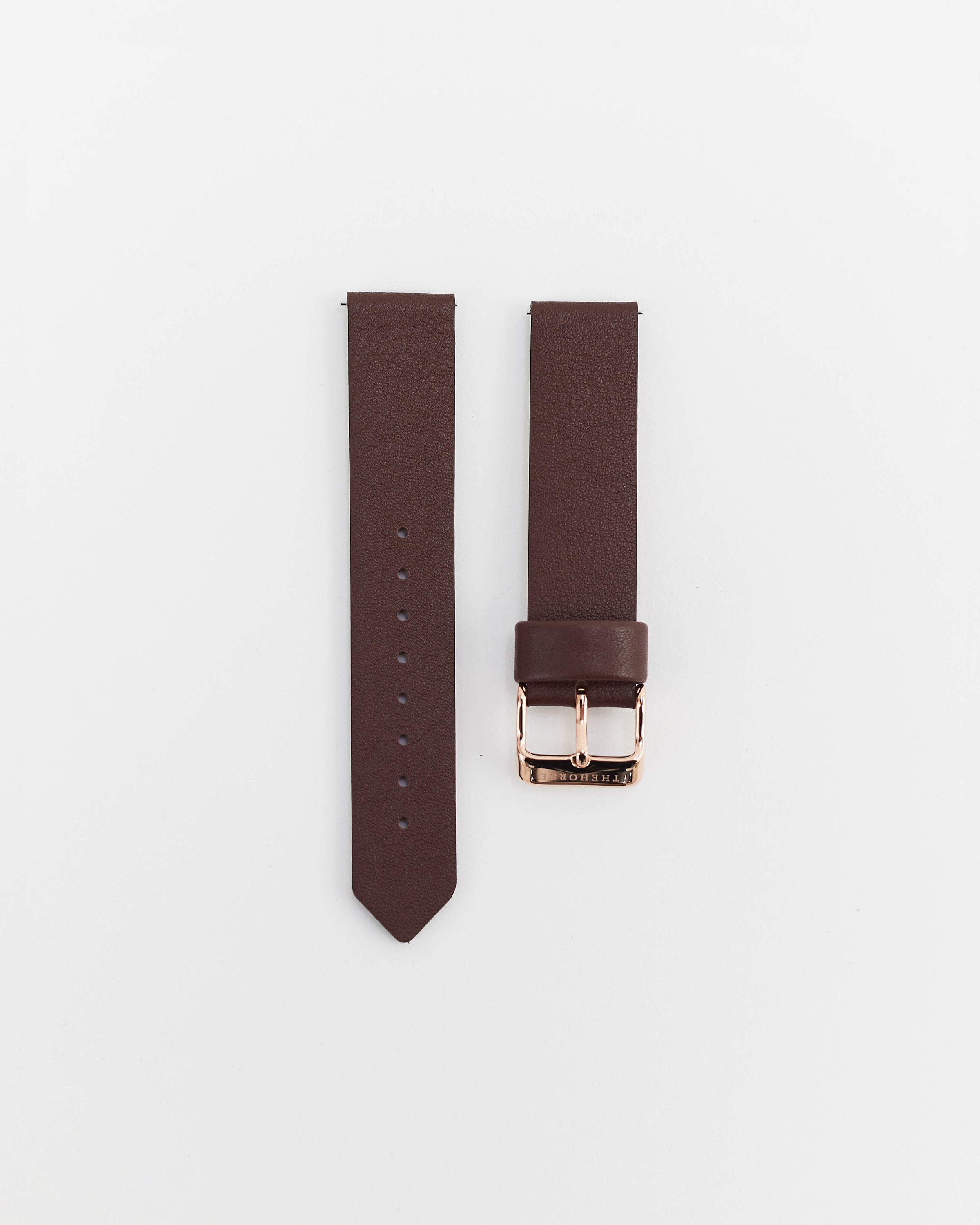 The 18mm Mini Original Strap: Coffee Leather / Rose Gold
