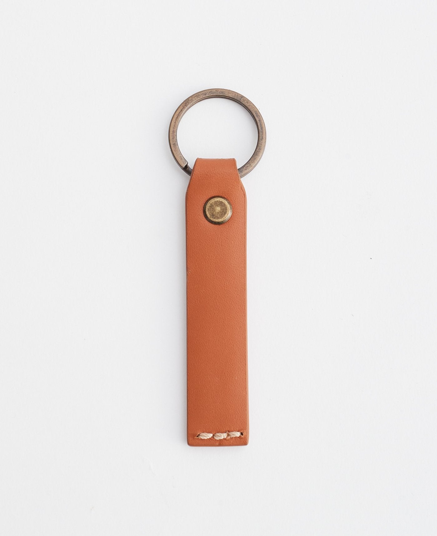 Slimline Tan Leather Key Ring by The Horse
