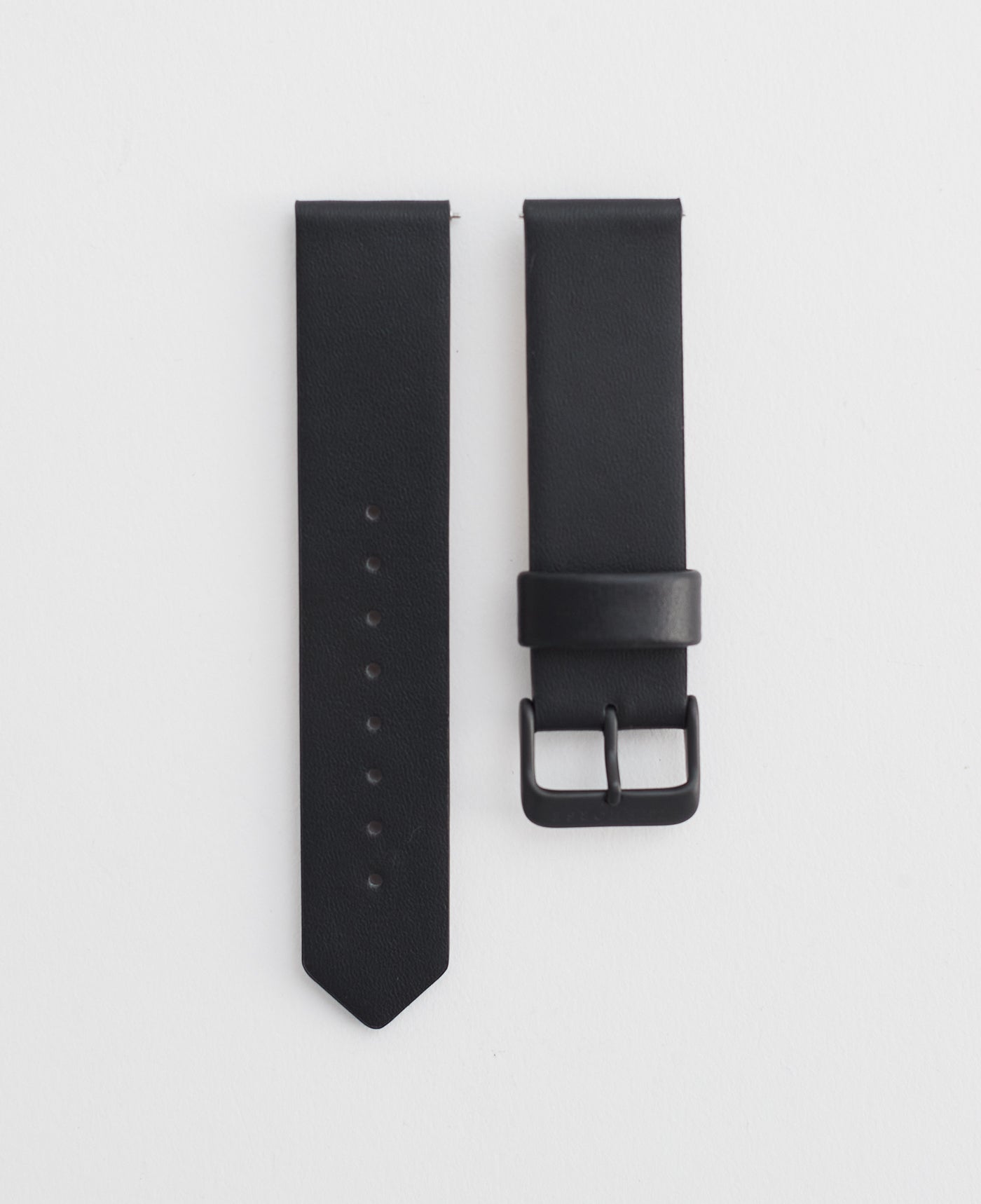 The 20mm Original Watch in Black Leather / Black Steel Strap by The Horse®