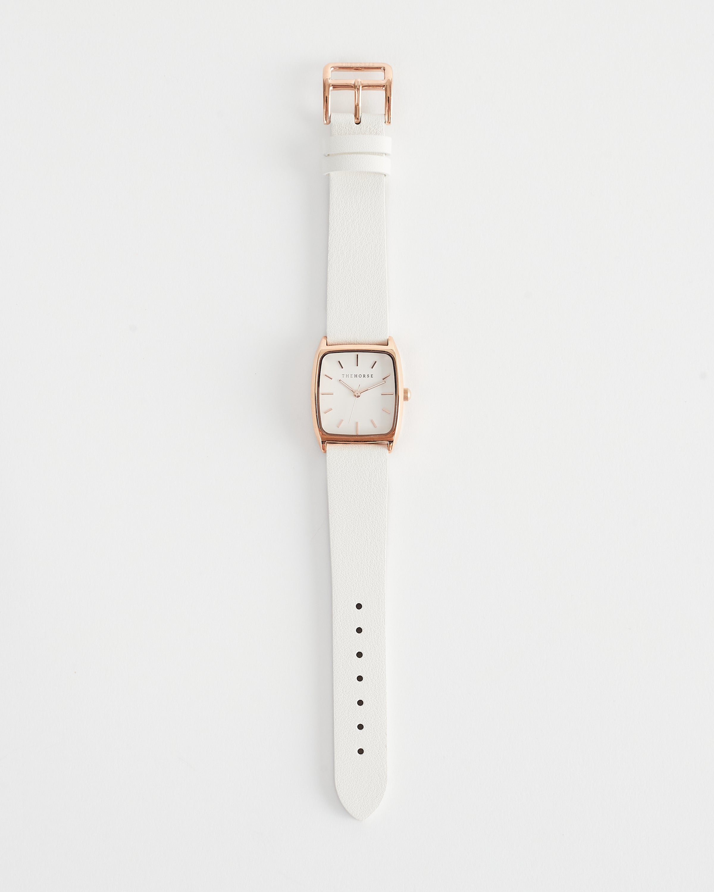 The Dress Watch: Rose Gold Case / White Dial / Milk Leather Strap by The Horse®