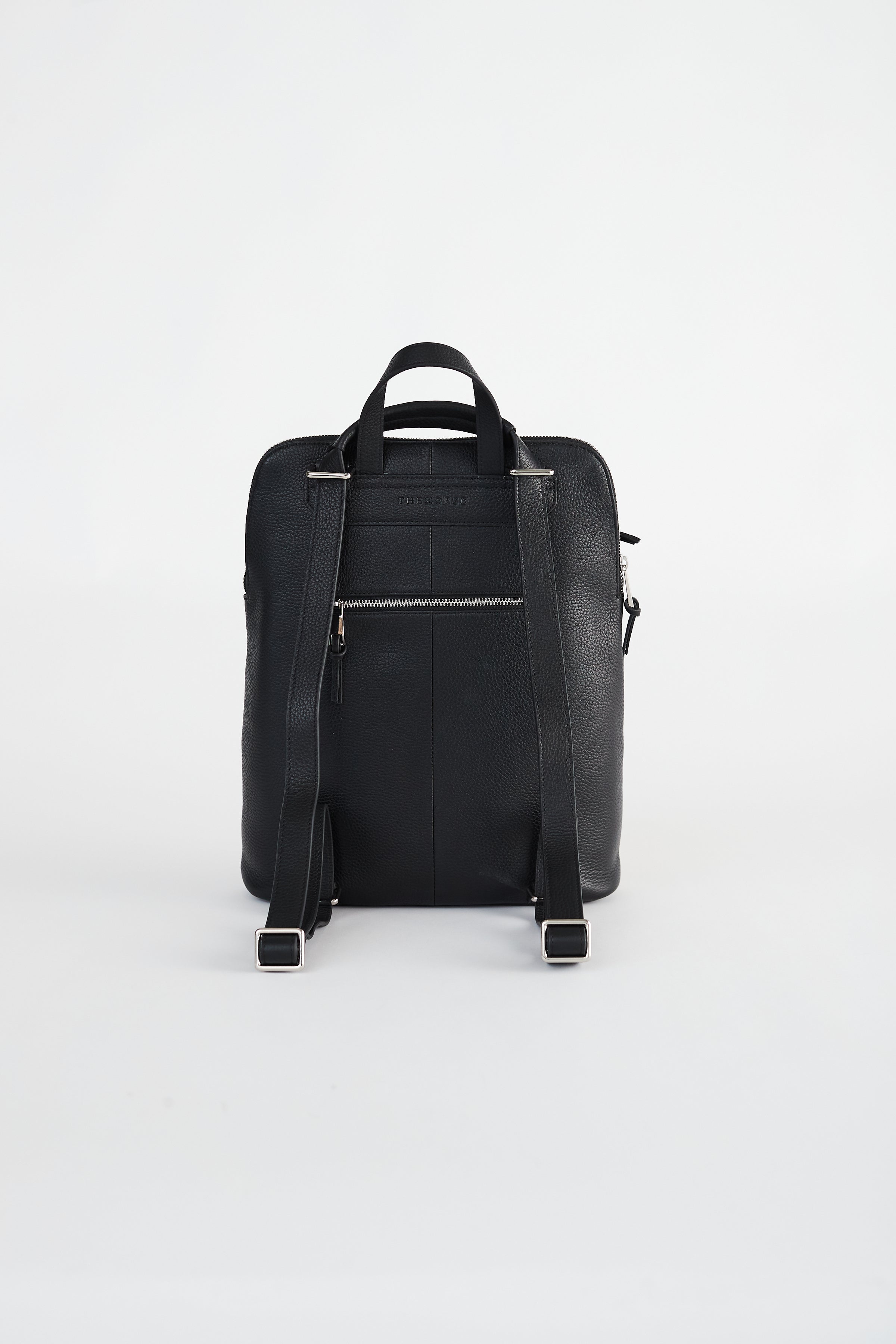 Backpack: Black Pebbled Leather