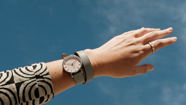 16mm Classic Watch Strap in Grey Bracelet/ Silver by The Horse