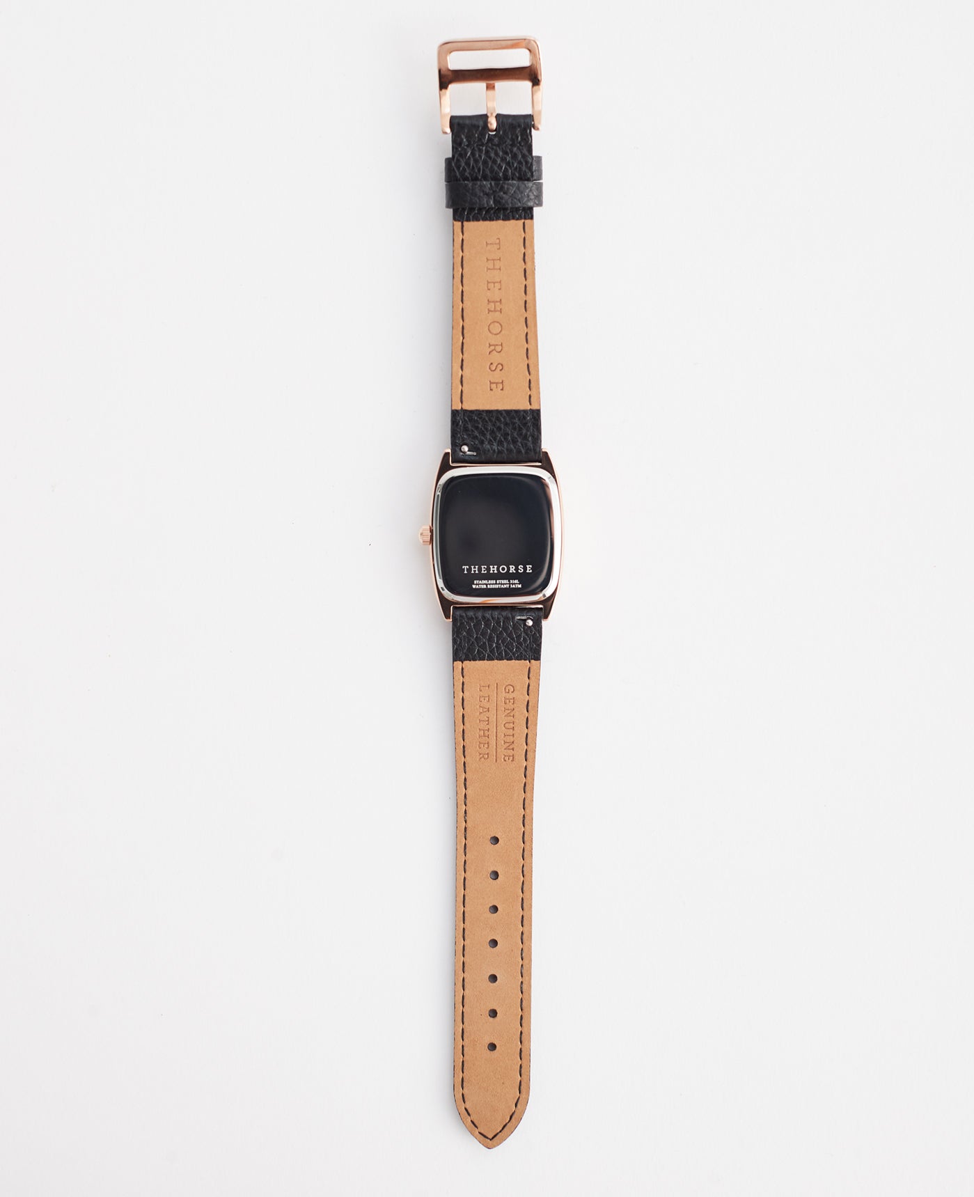 The Dress Watch: Rose Gold / White Dial / Black Leather