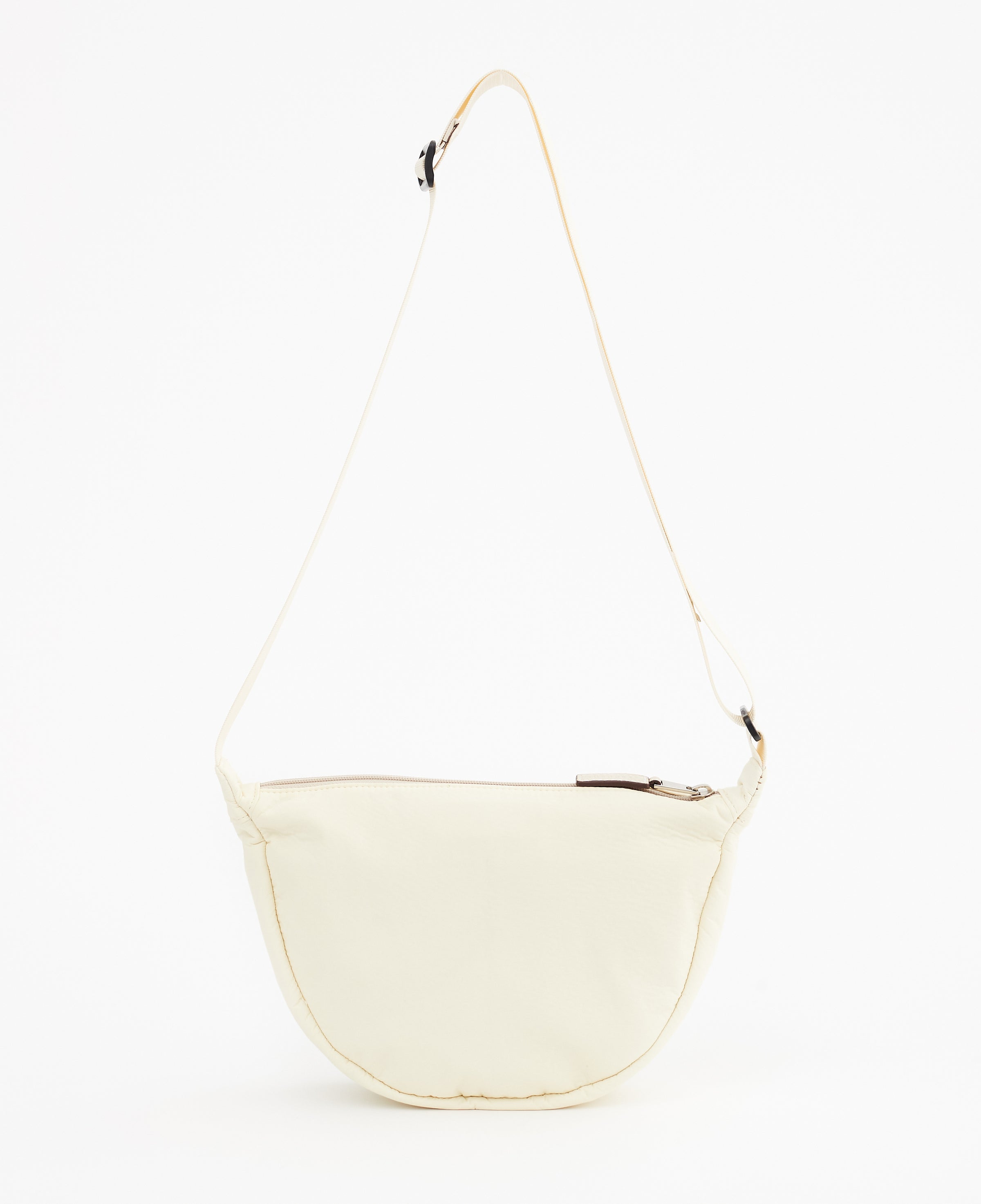The Sporty Crossbody Bag Milk White Recycled Nylon / Leather Trim by The Horse®