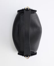 Clementine Bag: Black Pebbled Leather with Gold