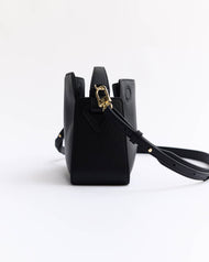 Mini Clementine Bag: Black with Gold