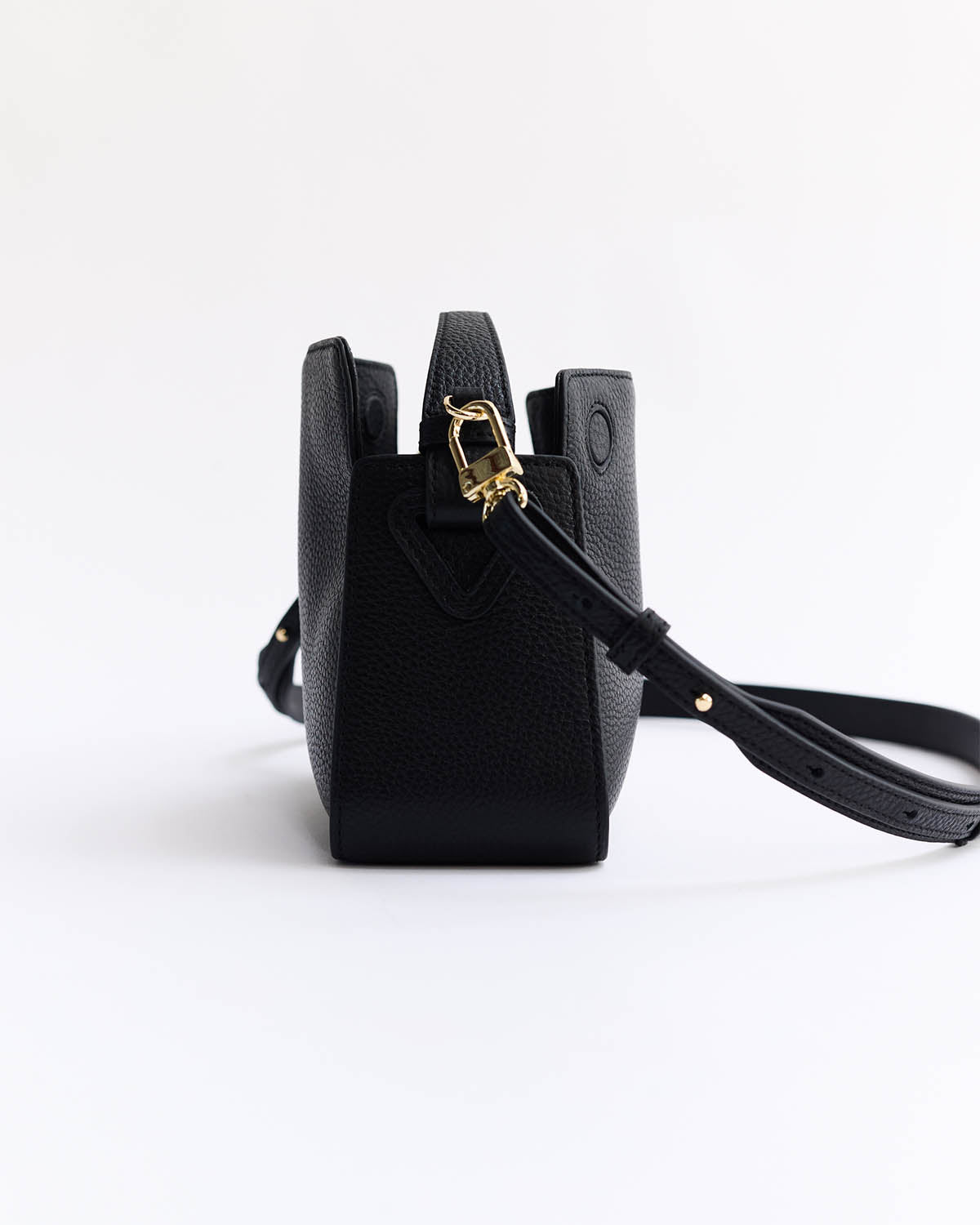 Mini Clementine Bag: Black with Gold