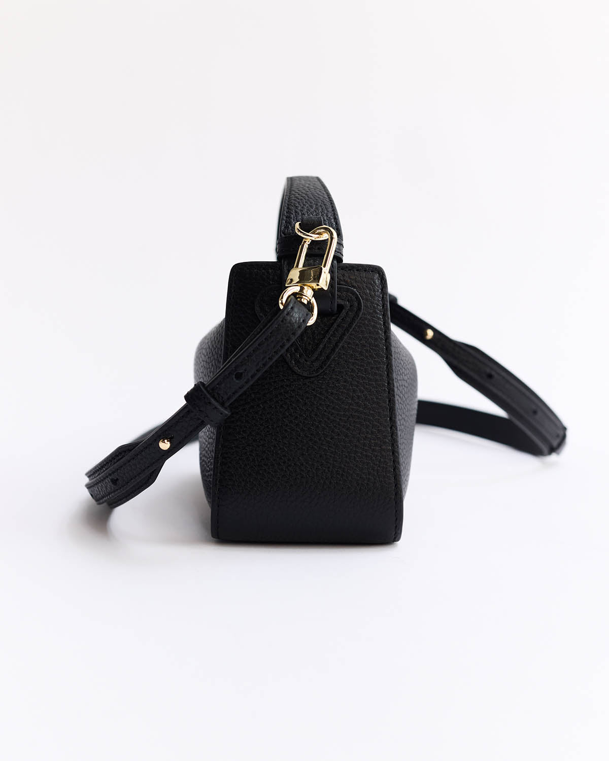 Mini Clementine Bag: Black with Gold