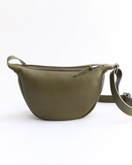 The Leather Sporty Crossbody: Olive