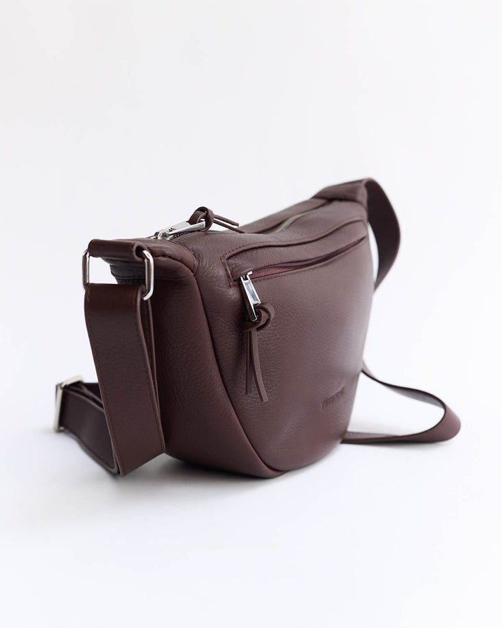 The Leather Sporty Crossbody: Coffee