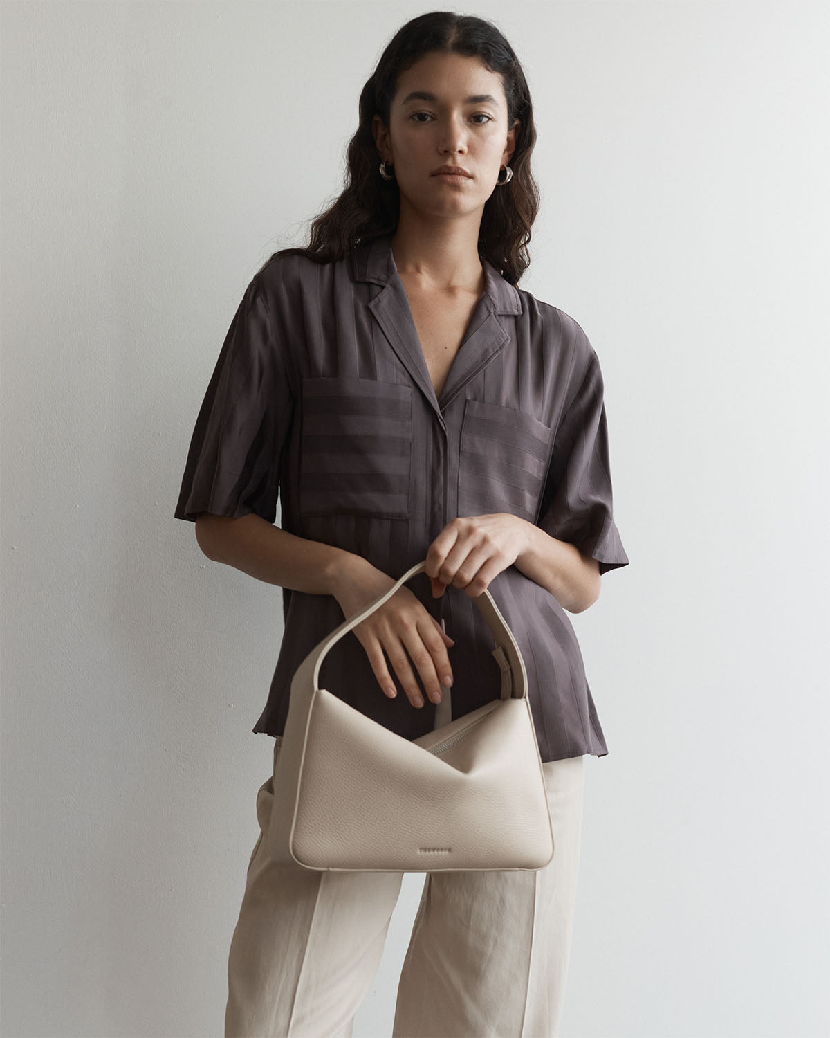 Mae Bag: Oat Pebbled Leather