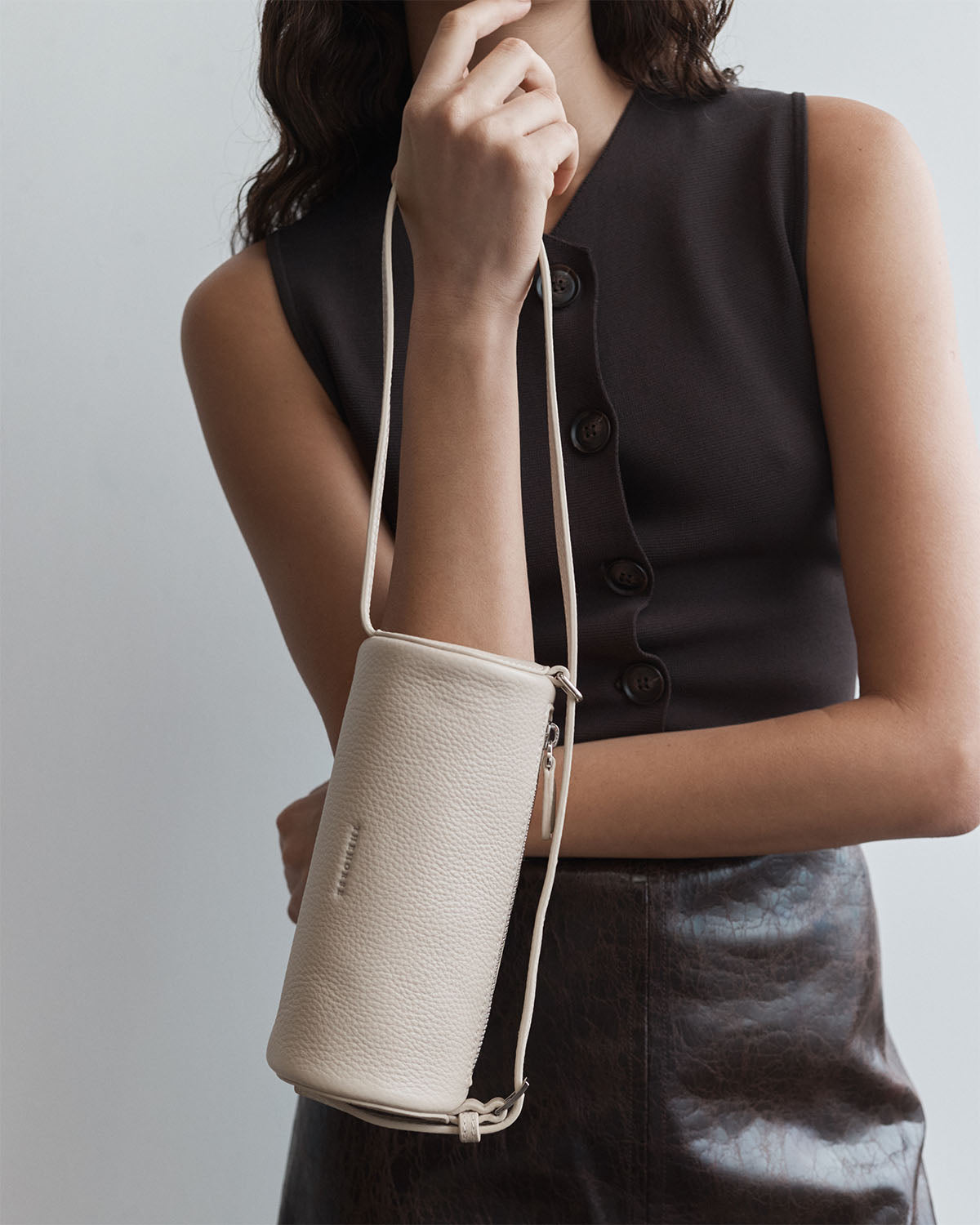 Romy Bag: Oat Pebbled Leather