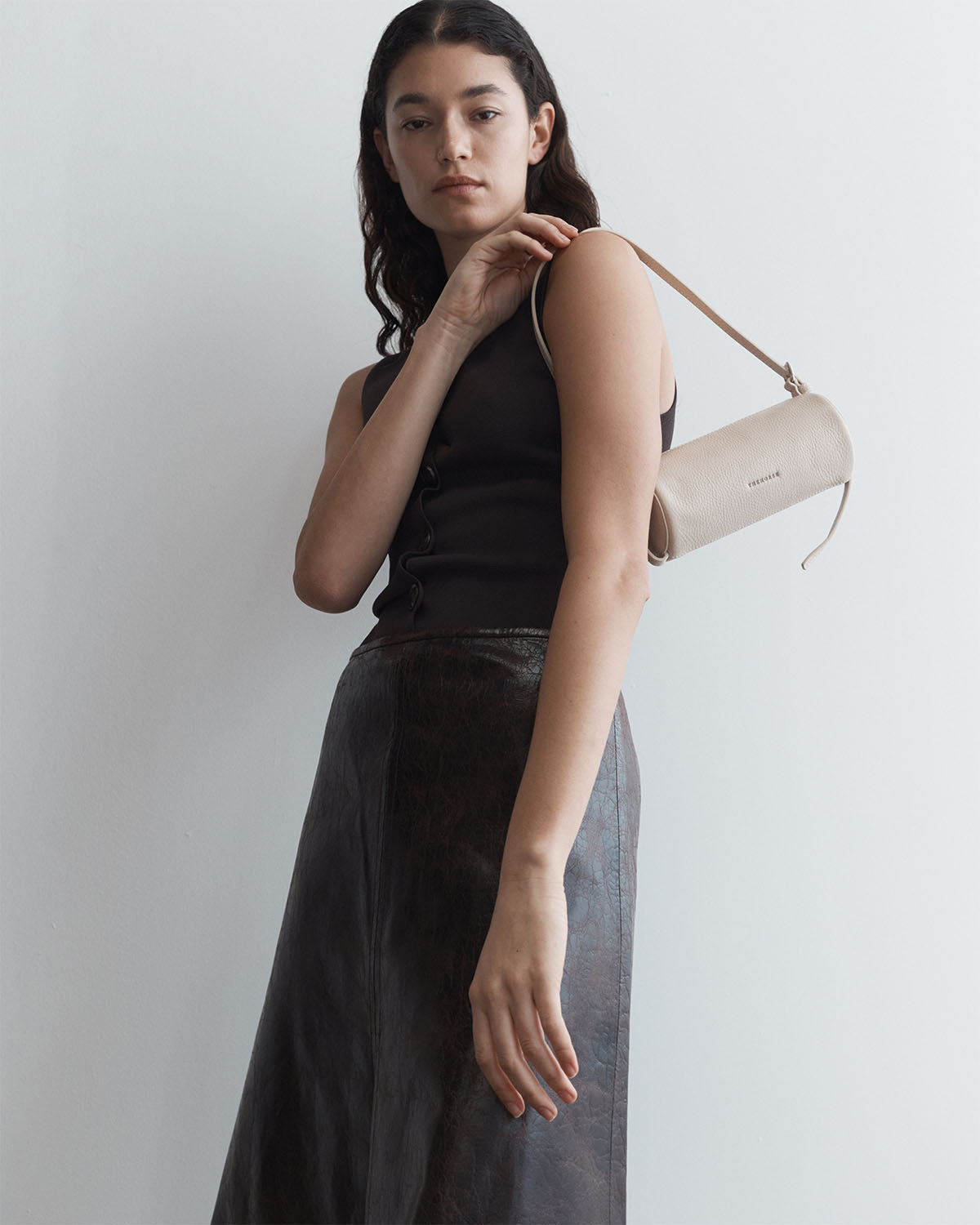 Romy Bag: Oat Pebbled Leather