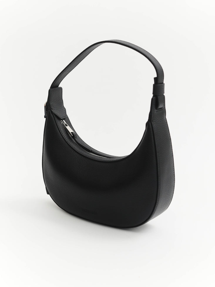 Friday Bag: Black Pebbled Leather