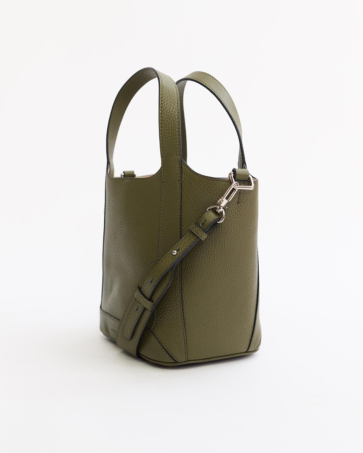 Alexie Tote: Olive Pebbled Leather