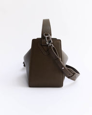 Clementine Bag: Khaki Green Pebbled Leather