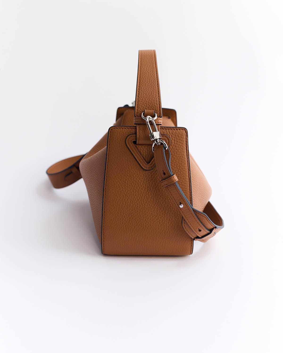 Clementine Bag: Tan Pebbled Leather