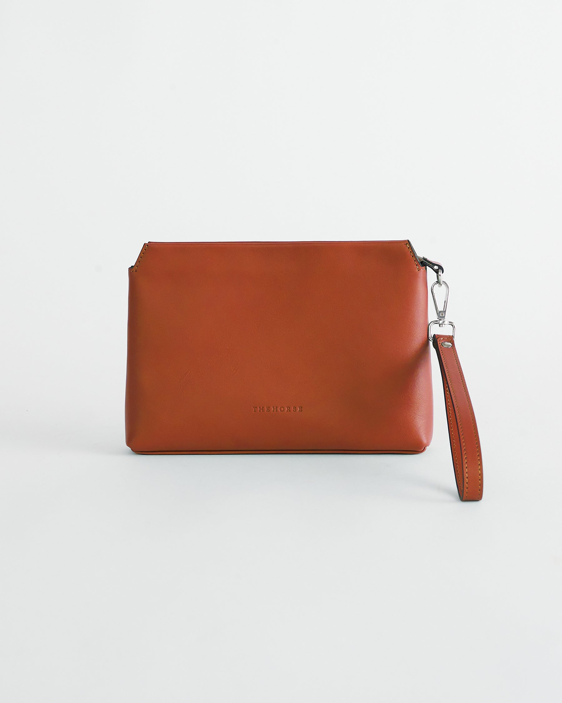 The Lola Smooth Leather Clutch in Tan by The Horse®