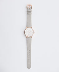 The 16mm Classic Strap: Grey / Rose Gold