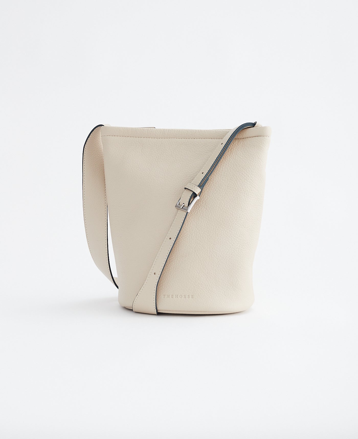 Rosa Leather Zip Bucket Bag in Oat by The Horse®