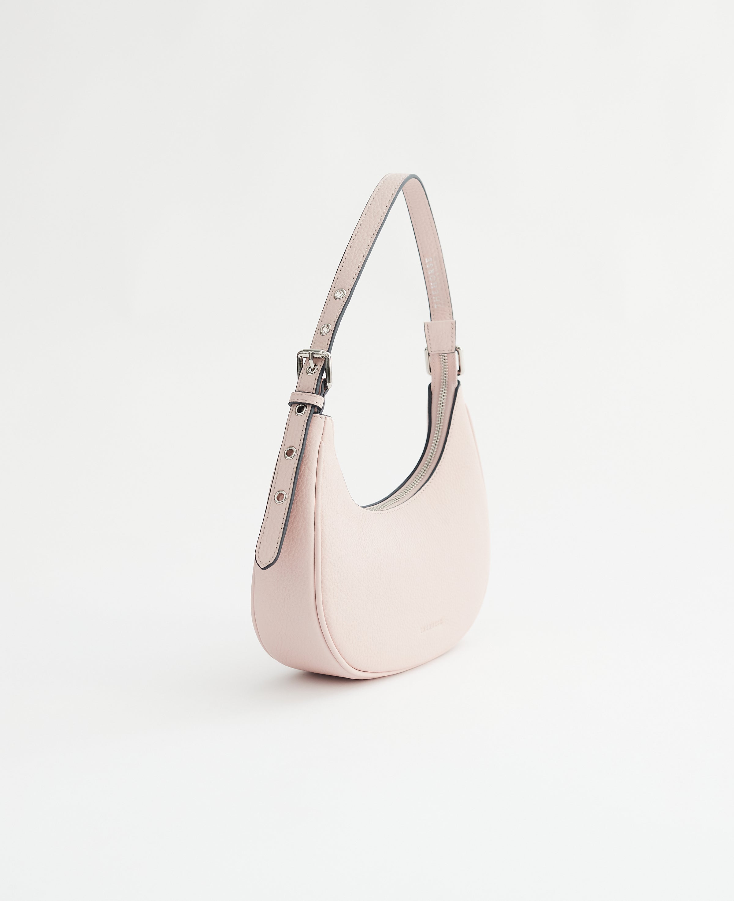 Friday Bag: Leather Crescent Bag in Pink | The Horse