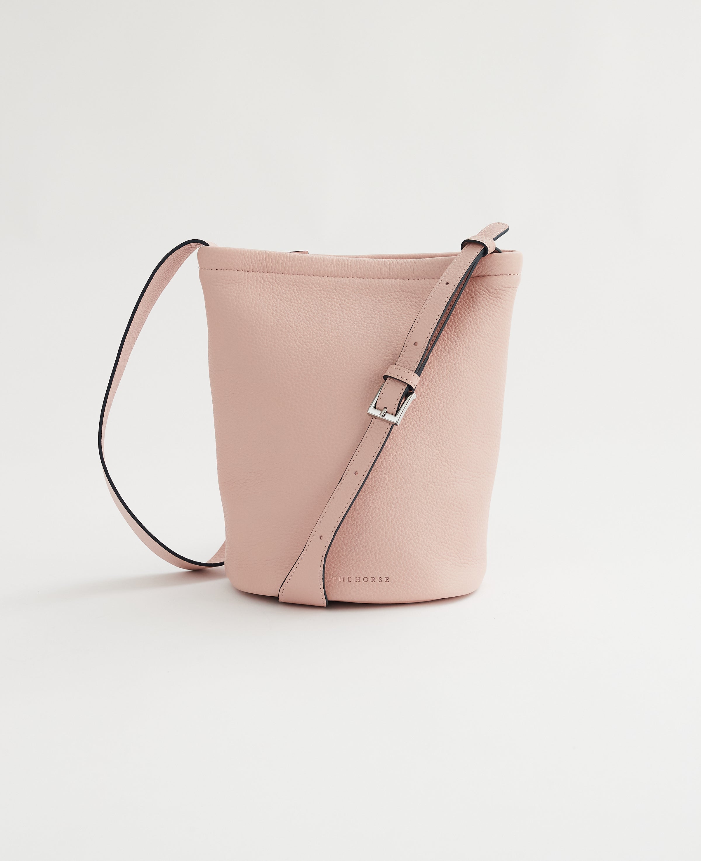 Rosa Leather Zip Bucket Bag in Pink by The Horse®