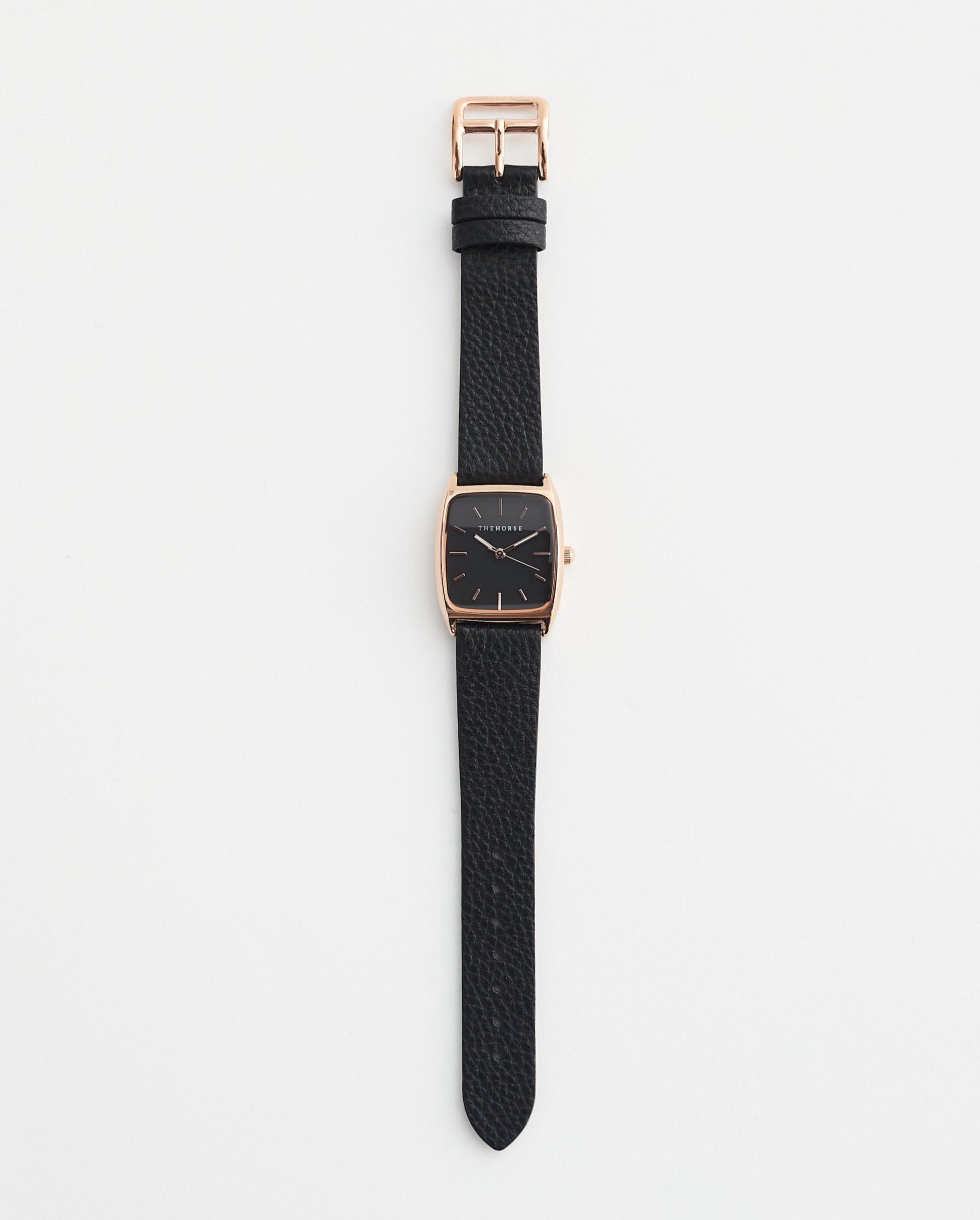 The Dress Watch: Rose Gold Case / Black Dial / Black Leather Strap ...