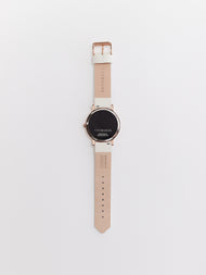 The Original: Polished Rose Gold / White Face / Milk Leather