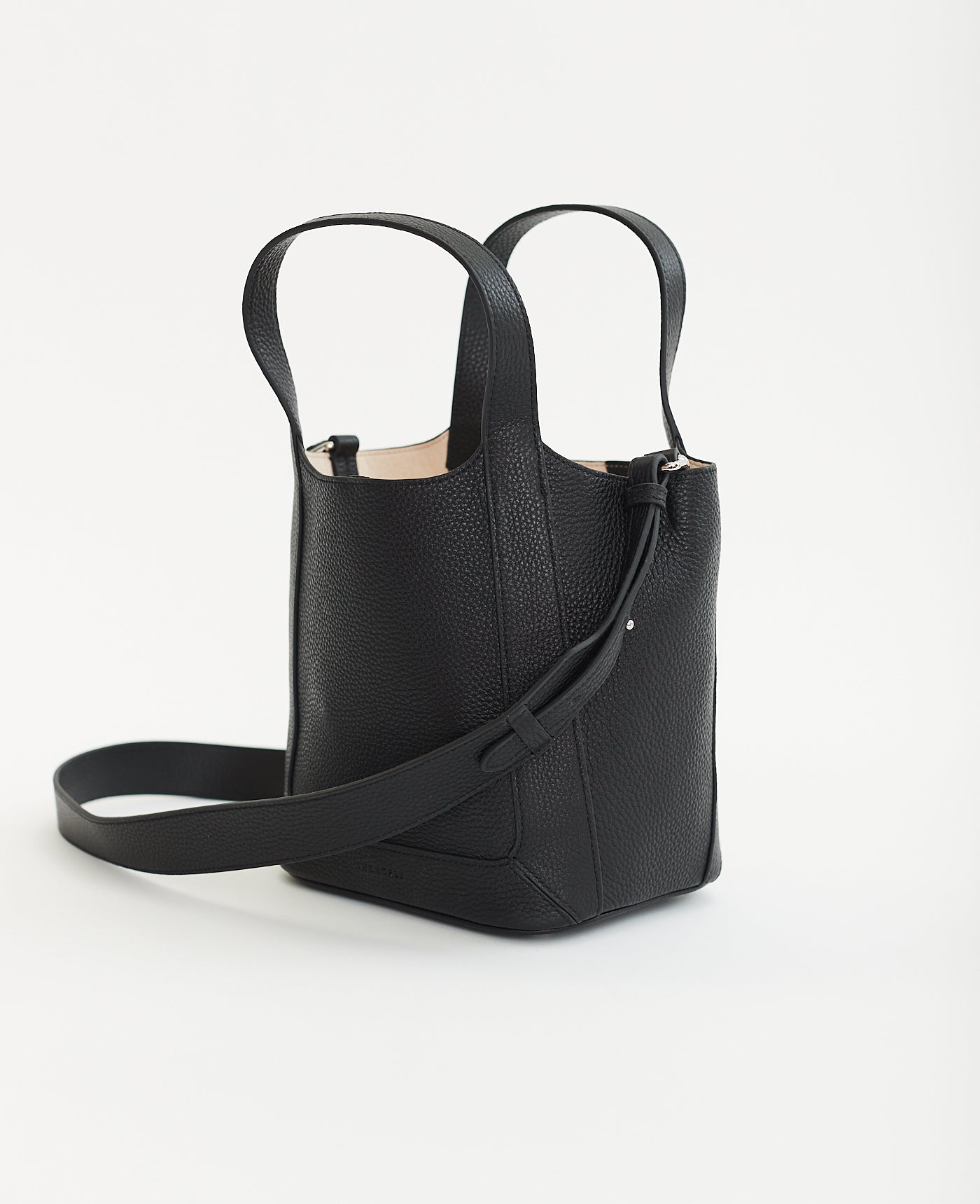 Alexie Tote: Black Pebbled Leather