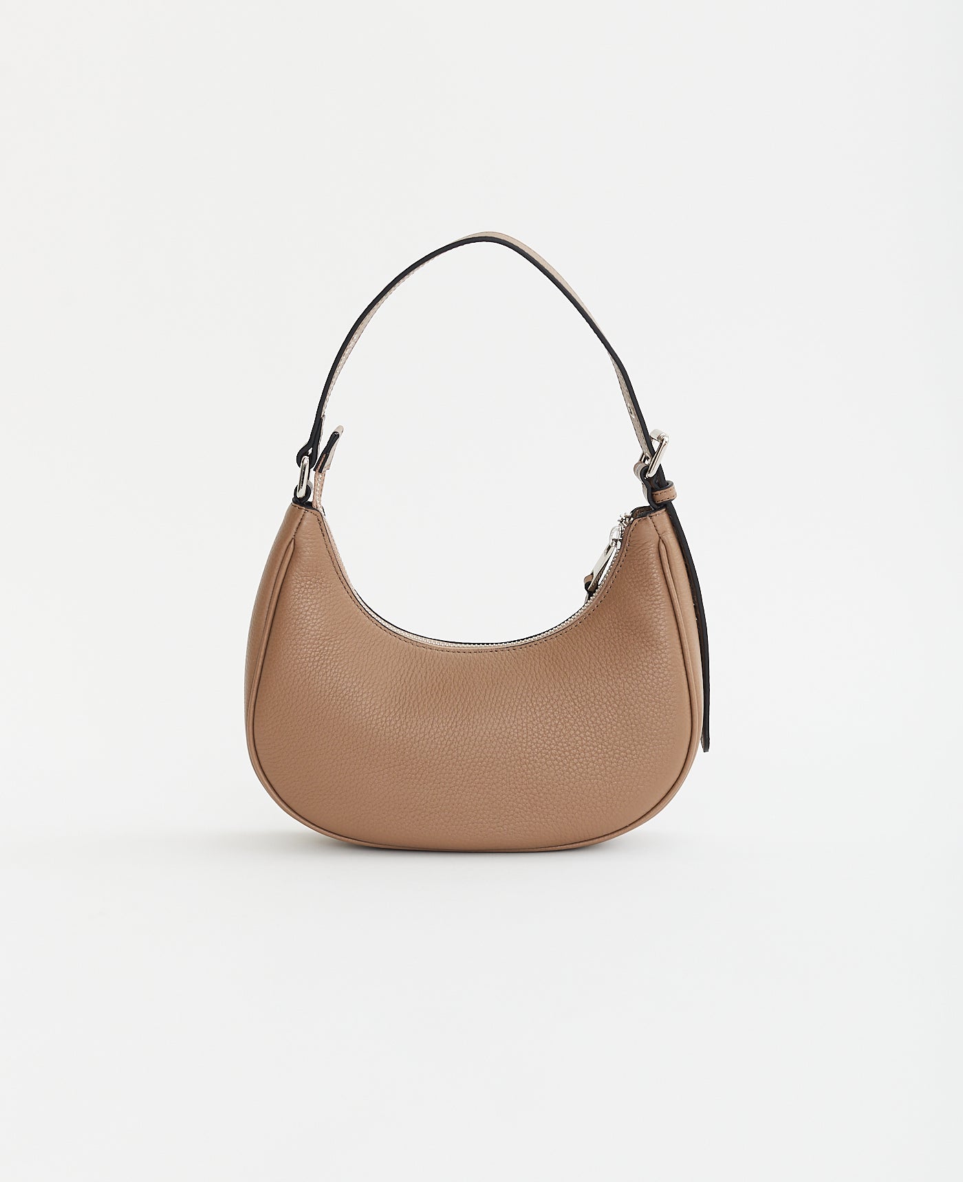 Friday Bag: Taupe Pebbled Leather
