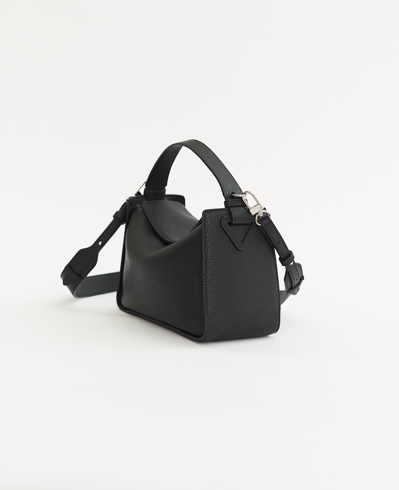 Clementine Bag: Black Pebbled Leather
