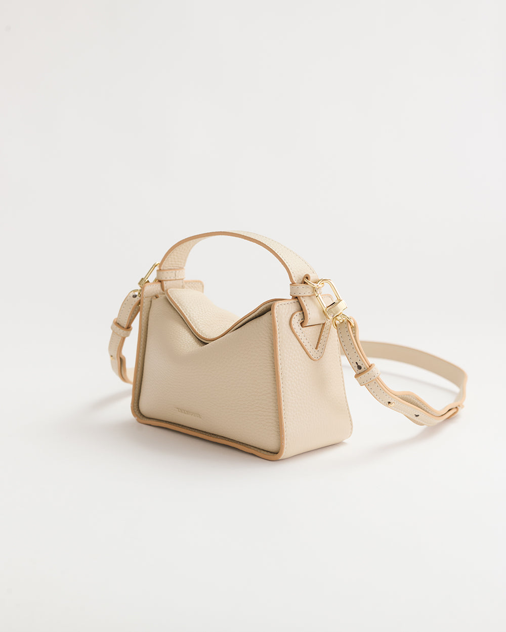 Mini Clementine Bag: Oat with Gold