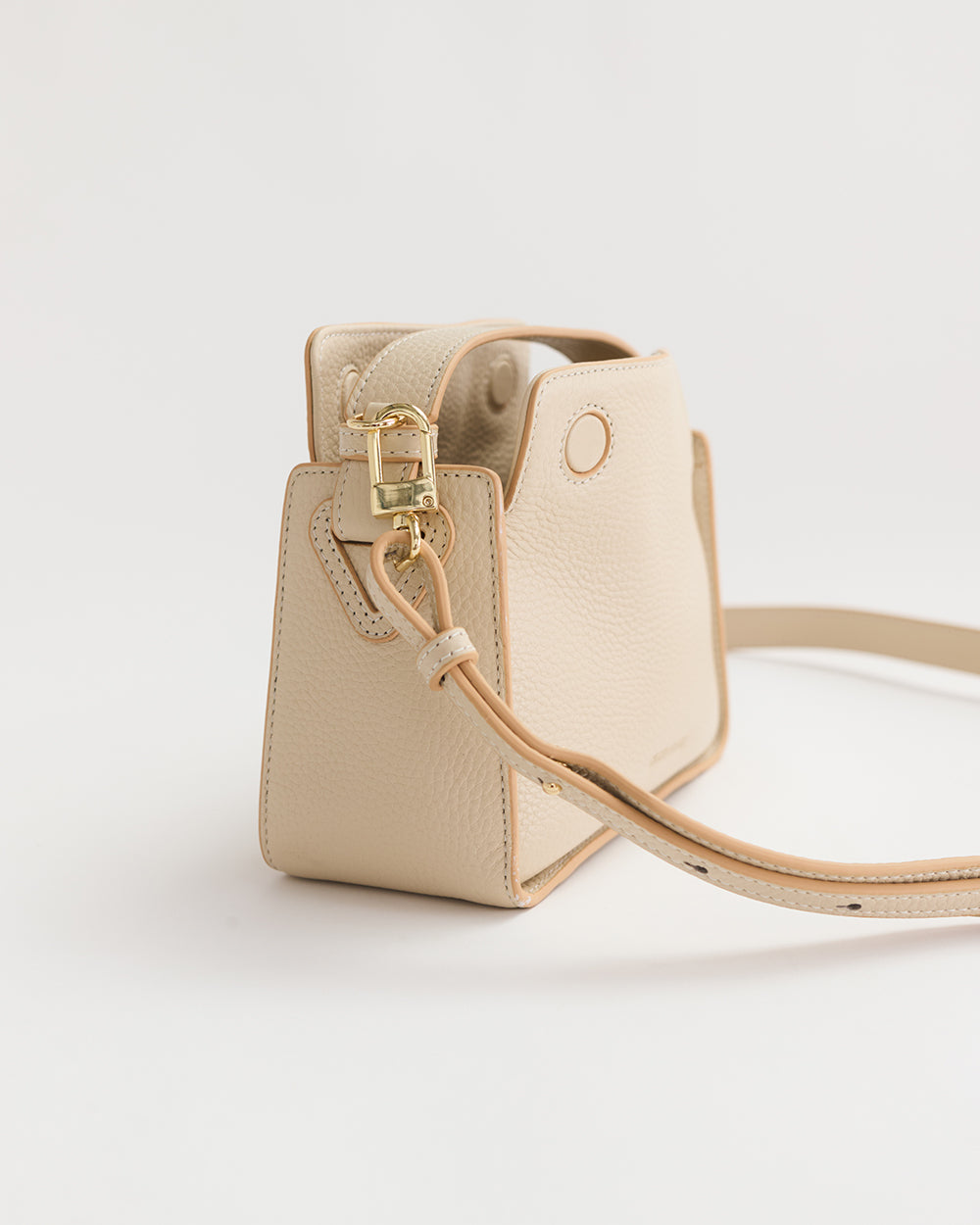 Mini Clementine Bag: Oat with Gold