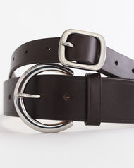 Classic Leather Belt: Coffee