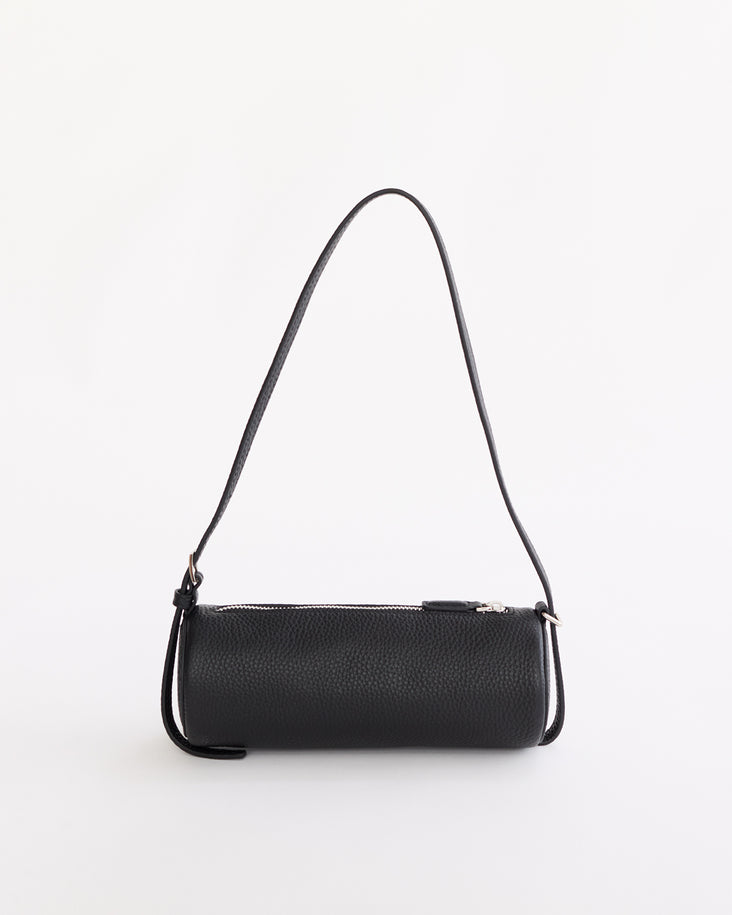 Romy Bag: Black Pebbled Leather