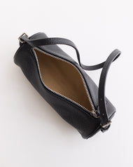 Romy Bag: Black Pebbled Leather