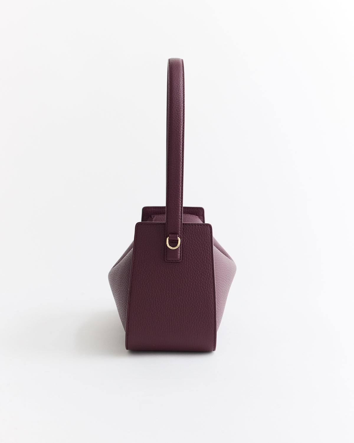 Clementine Shoulder Bag: Plum with Gold